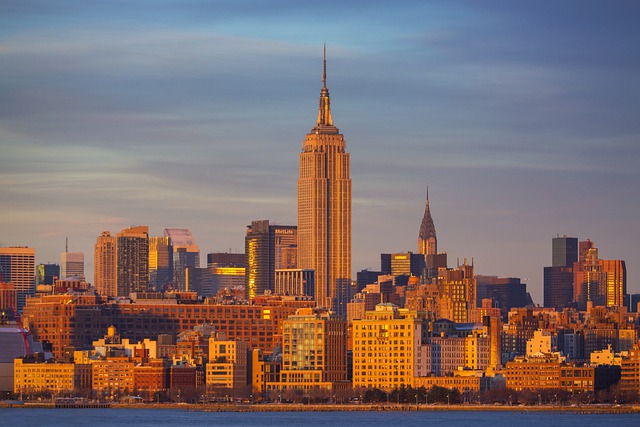 Free download empire state building hudson sunset free picture to be edited with GIMP free online image editor