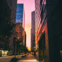 Empty Street Between High Rise Buildings during Nighttime  screen for extension Chrome web store in OffiDocs Chromium