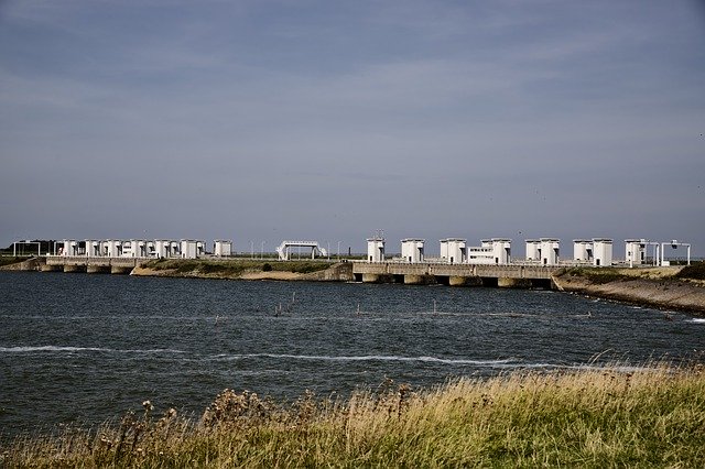 Free download Enclosing Dyke Friesland Weir -  free photo or picture to be edited with GIMP online image editor