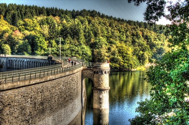 Безкоштовно завантажте водосховище Ennepetal Lock Dam - безкоштовну фотографію або зображення для редагування за допомогою онлайн-редактора зображень GIMP