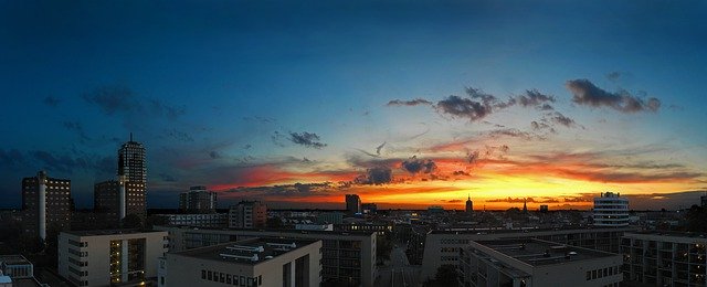Template Photo Enschede Panorama Skyline -  for OffiDocs