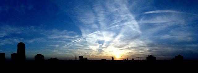 Template Photo Enschede Skyline Chemtrails -  for OffiDocs