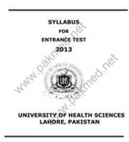 Free download Entry Test 2013 Mcat Syllabus Uhs University Of Health Sciences Lahore Punjab Mbbs Bds Medical 01 free photo or picture to be edited with GIMP online image editor