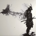 Epic Samurai With Crow (Live Wallpaper)  screen for extension Chrome web store in OffiDocs Chromium