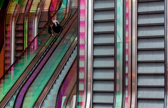 Free download escalator building stairs rise free picture to be edited with GIMP free online image editor