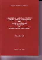 Free download Eteocretan, Linear A, Etruscan, Lemnian, Carian, Eteocypriot And Related Problems In The Light Of Heuristics And Cryptology ( 2008) free photo or picture to be edited with GIMP online image editor