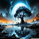 Ethereal Tree Under a Cosmic Sky  screen for extension Chrome web store in OffiDocs Chromium