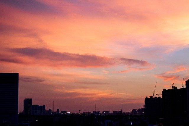 Unduh gratis Evening Pink Sunset - foto atau gambar gratis untuk diedit dengan editor gambar online GIMP