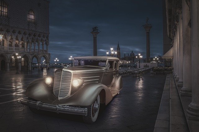 Free download Evening Venice Oldtimer -  free photo or picture to be edited with GIMP online image editor