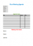 Free download Example of Meeting Agenda DOC, XLS or PPT template free to be edited with LibreOffice online or OpenOffice Desktop online