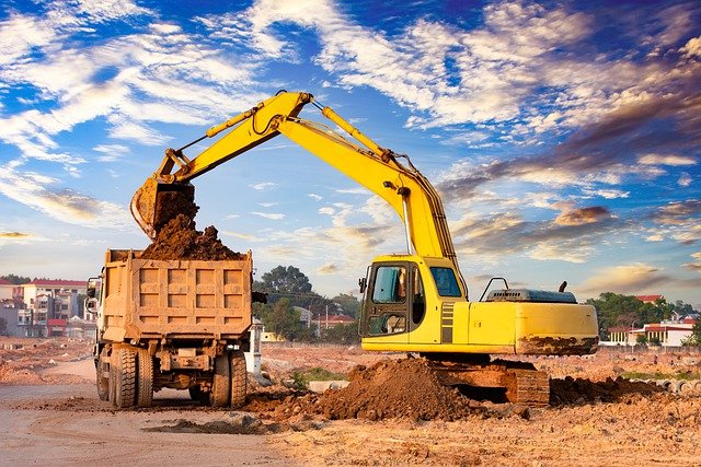 Free graphic excavator work transportation truck to be edited by GIMP free image editor by OffiDocs