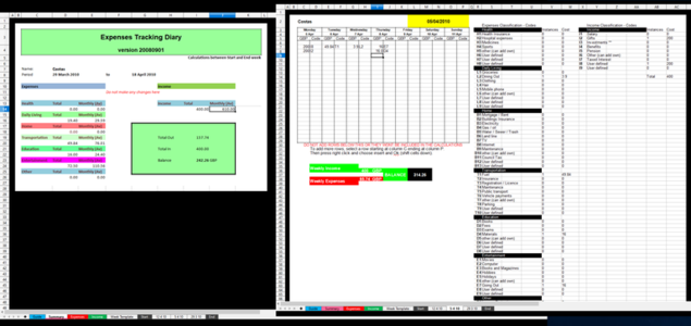 Template Microsoft Expenses and Income Template for OffiDocs