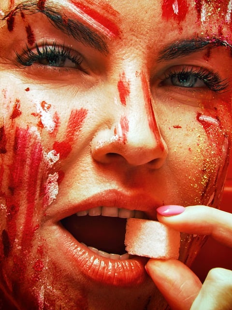 Free download face makeup faceart red lips free picture to be edited with GIMP free online image editor