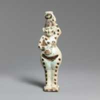 Free download Faience statuette of a woman holding two vases free photo or picture to be edited with GIMP online image editor