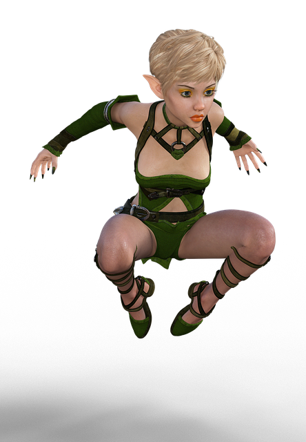 Descărcați gratuit fairy elf leap expression fae imagine gratuită pentru a fi editată cu editorul de imagini online gratuit GIMP