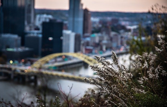 Free download fall city skyline river pittsburgh free picture to be edited with GIMP free online image editor