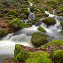Falling waterfall  screen for extension Chrome web store in OffiDocs Chromium