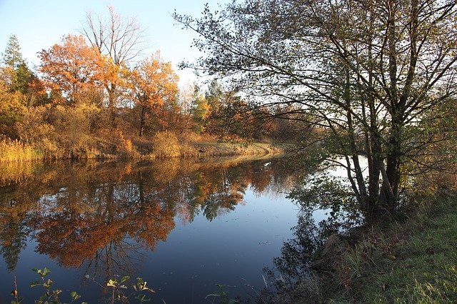 Unduh gratis Fall River Landscape - foto atau gambar gratis untuk diedit dengan editor gambar online GIMP