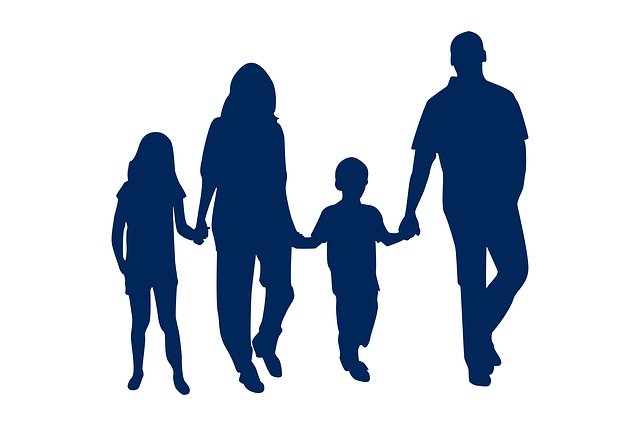 Free download Family Walking Silhouette -  free illustration to be edited with GIMP free online image editor