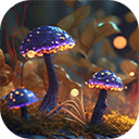 fantastic wonderland forest landscape with mushrooms flowers  screen for extension Chrome web store in OffiDocs Chromium