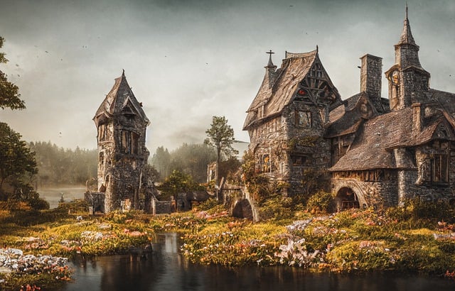 Free download fantasy buildings architecture free picture to be edited with GIMP free online image editor