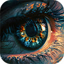 fantasy eye illustration  screen for extension Chrome web store in OffiDocs Chromium