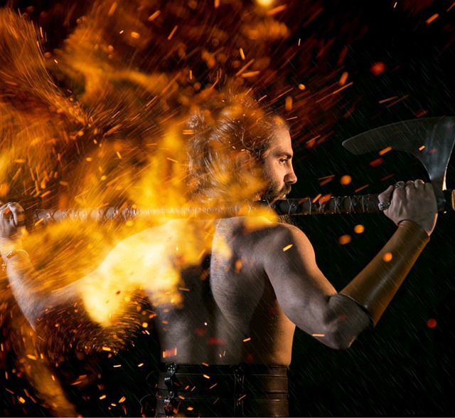 Free download fantasy fire viking warrior free picture to be edited with GIMP free online image editor
