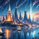 Fantasy landscape with magical castle  screen for extension Chrome web store in OffiDocs Chromium