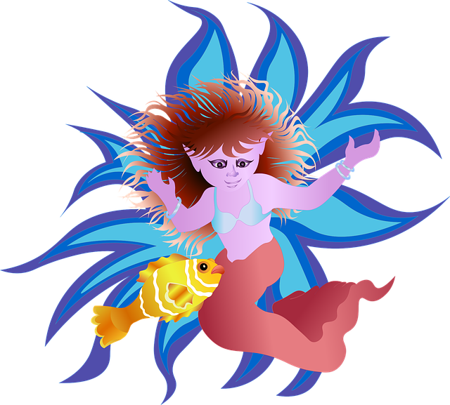Free download Fantasy Mermaid Undersea - Free vector graphic on Pixabay free illustration to be edited with GIMP free online image editor