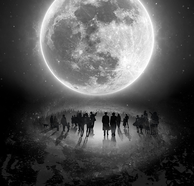 Free download fantasy moon earth people light free picture to be edited with GIMP free online image editor