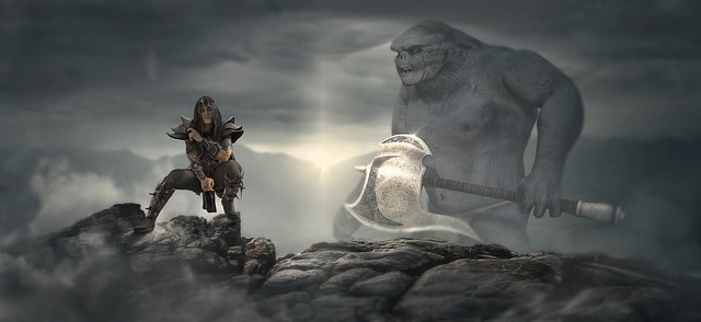 Free download fantasy orc rock warrior axe ax free picture to be edited with GIMP free online image editor