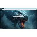 fantasy scene with surreal dinosaurs  screen for extension Chrome web store in OffiDocs Chromium