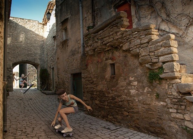 ดาวน์โหลดฟรี Fantasy Skate Skateuse - ภาพประกอบฟรีที่จะแก้ไขด้วย GIMP โปรแกรมแก้ไขรูปภาพออนไลน์ฟรี