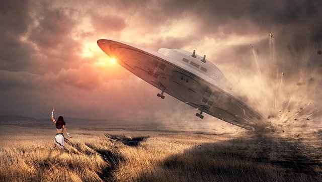 Free download fantasy ufo landing crash mystical free picture to be edited with GIMP free online image editor