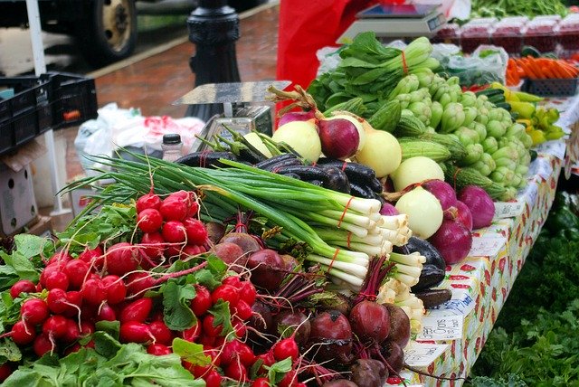 Free download Farm Market Vegetables Radishes -  free photo or picture to be edited with GIMP online image editor