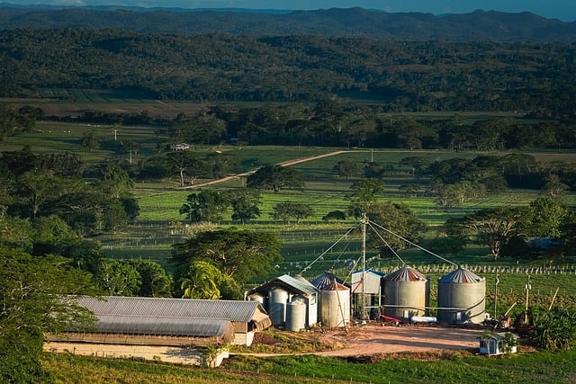 Free download farm silos grain towers barns yard free picture to be edited with GIMP free online image editor