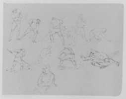 Free download Farm Workers, Most Baling Hay; Leaning Woman, Bust Length (from Sketchbook) free photo or picture to be edited with GIMP online image editor