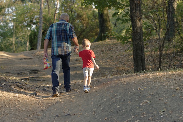 Free download father and son trekking walking free picture to be edited with GIMP free online image editor