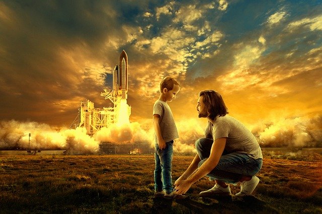 Ücretsiz indir babalar günü roketi dijital sanat ücretsiz resim GIMP ücretsiz çevrimiçi resim düzenleyici ile düzenlenebilir