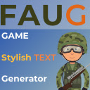 FAUG Stylish Text Generator  screen for extension Chrome web store in OffiDocs Chromium