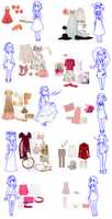 Free download FEif: I drew Sakura in a lot of different outfits free photo or picture to be edited with GIMP online image editor