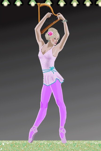Free download Female Ballerina Performance -  free illustration to be edited with GIMP free online image editor