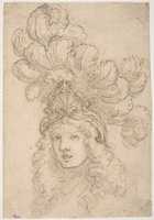 Free download Female Wearing a Decorative Helmet with a Dragon seen in Right Profile. free photo or picture to be edited with GIMP online image editor