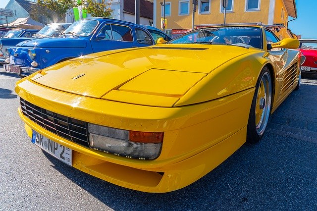 دانلود رایگان Ferrari Auto Testarossa - عکس یا تصویر رایگان قابل ویرایش با ویرایشگر تصویر آنلاین GIMP