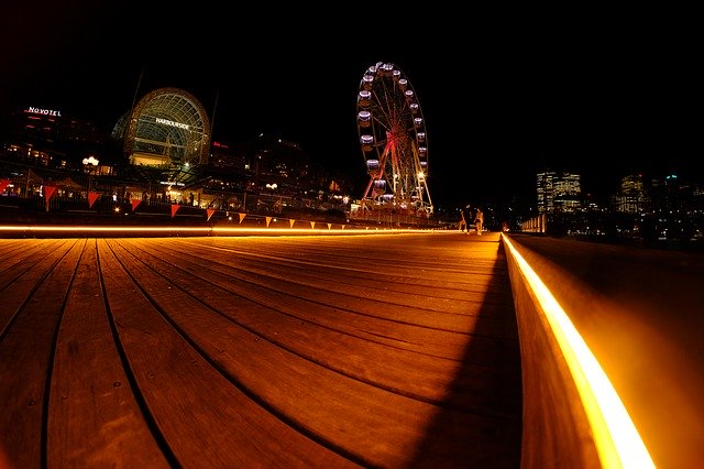 Descărcare gratuită Ferris Wheel Darling Harbour Star - fotografie sau imagini gratuite pentru a fi editate cu editorul de imagini online GIMP