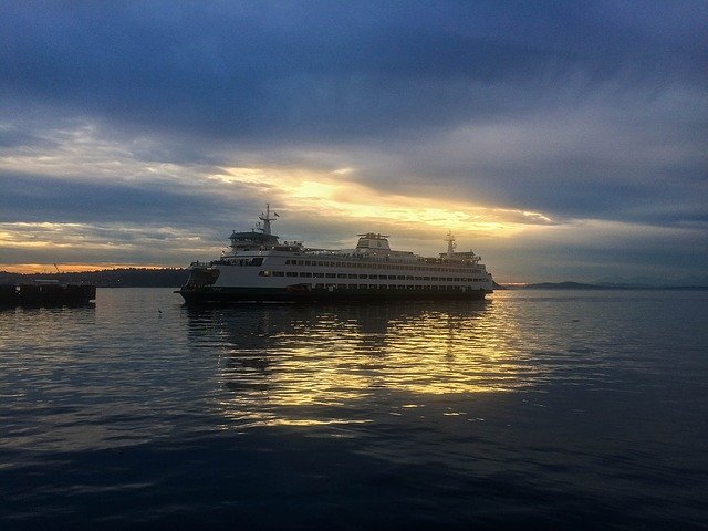 Free download Ferry Seattle Water -  free photo or picture to be edited with GIMP online image editor