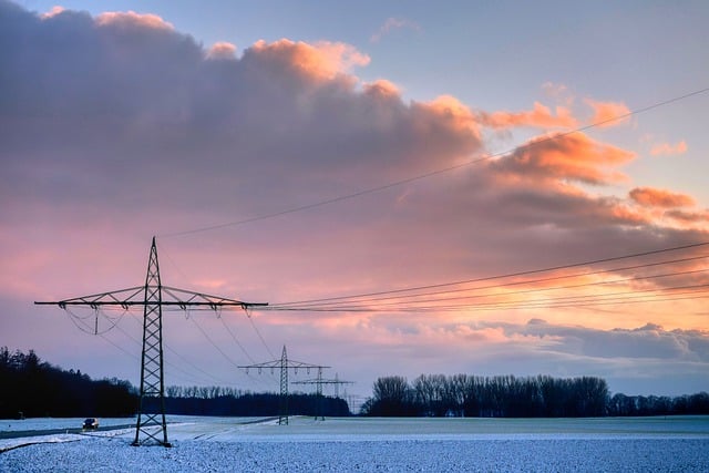 Free download field high voltage pylons free picture to be edited with GIMP free online image editor