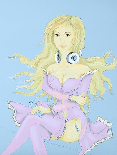 Free download Figure Blonde Portrait -  free illustration to be edited with GIMP free online image editor