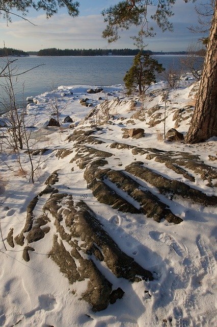 Muat turun percuma Finland Winter Shoreline - foto atau gambar percuma untuk diedit dengan editor imej dalam talian GIMP