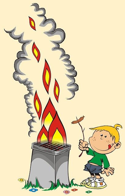 Free download Fire Barbecue Boy -  free illustration to be edited with GIMP free online image editor